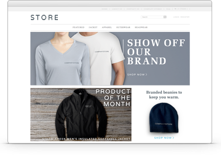 Screenshot of Full Featured Company Store.