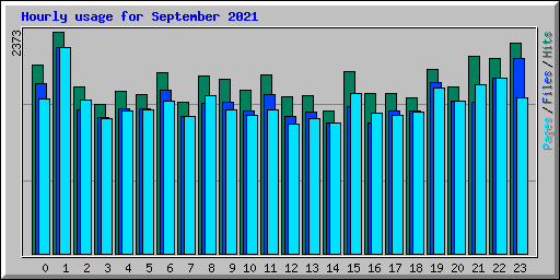 Hourly usage for September 2021