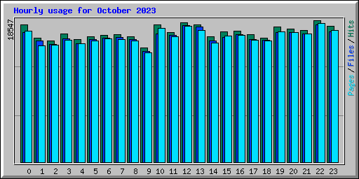 Hourly usage for October 2023