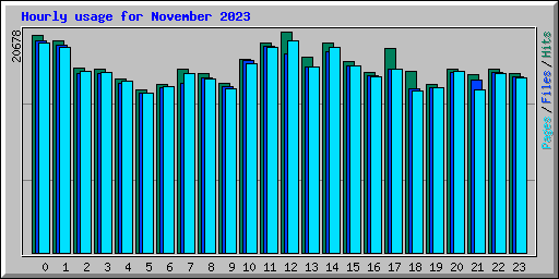 Hourly usage for November 2023