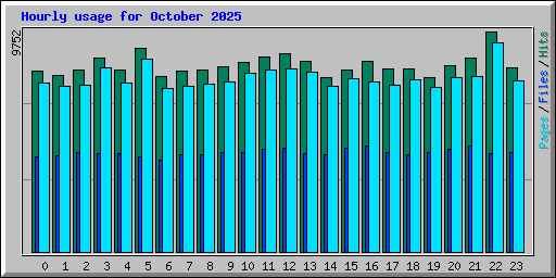 Hourly usage for October 2025