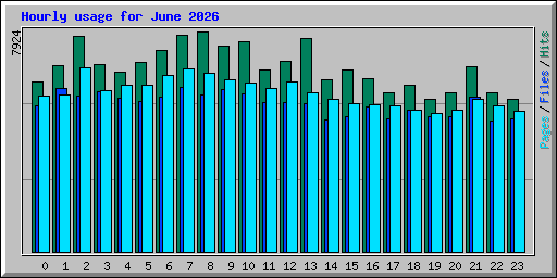 Hourly usage for June 2026